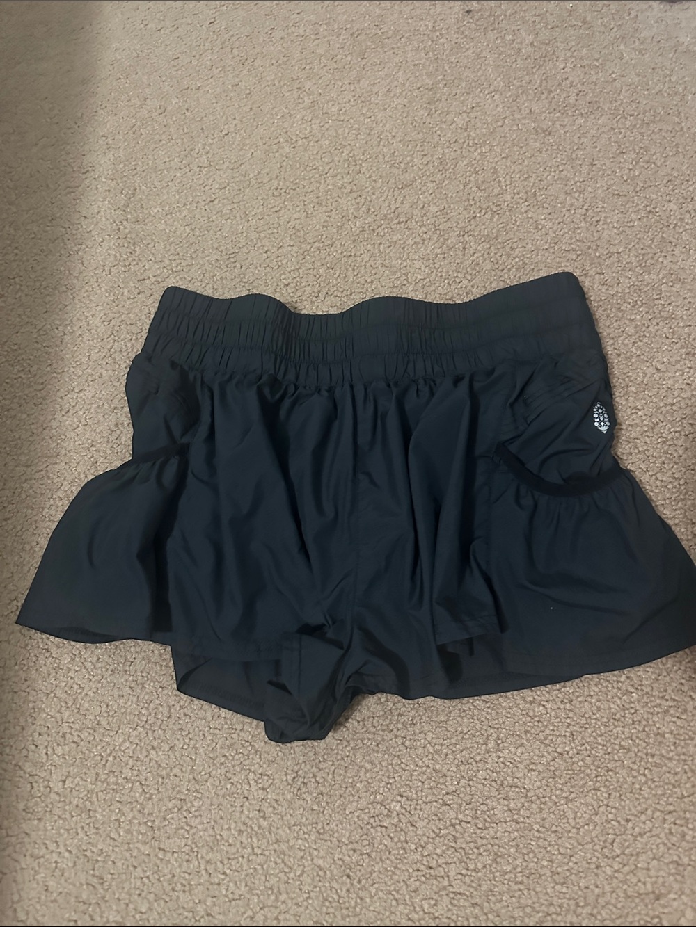 FP Movement by Free People Black Athletic Running Shorts with Side Pockets